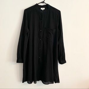 ARITZIA Wilfred Cotton Shirt Tunic, Black